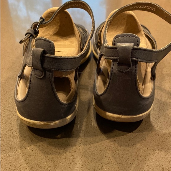 Ecco Strappy Blue Sandals - Picture 4 of 6